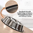 thumbnail image 3 of 2Packs Stainless Steel Dog Bowl with Anti-Skid Rubber Base for Small/Medium/Large Pet, Perfect Dish, Pets Feeder Bowl and Water Bowl Perfect Choice for Dog Puppy Cat and Kitten (16oz), 3 of 5