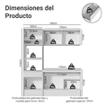thumbnail image 3 of Madesa Gabinete de Cocina Integral Compacta con Armario Diamante Pop Blanco, 3 of 11