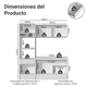 thumbnail image 3 of Madesa Gabinete de Cocina Integral Compacta con Armario Diamante Pop Blanco, 3 of 11