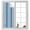 Blue, variant on Orange White Stripes Window Privacy Film, Lines Modern Vertical Stripes Frosted Glass Window Clings Static Cling UV Heat Blocking Reusable Door Sticker for Bathroom 17.7 x 39.3 Inch