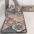 thumbnail image 2 of Kitchen Rugs Sets Of 2,Multicolor Ethnic Mandala Pattern Anti Fatigue Kitchen Mat Rugs Non Slip Washable,Decorative Kitchen Floor Mats for Kitchen,Sink,Laundry,17"x47"+17"x47", 2 of 5
