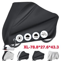 TETSELF Bicycle Cover, Waterproof Outdoor Bike Cover with UV Sun & Wind Protection, Dustproof with Lock Hole, Black