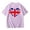 Light Purple, variant on Girls Jack Print Tee Loose Fit Short Sleeve Casual Summer Top for Kids Size:5-6 Years