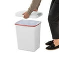 thumbnail image 6 of Sterilite 7.5 Gallon TouchTop Wastebasket w/ Titanium Latch, White 16 Ct, 6 of 9