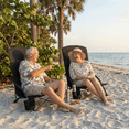 thumbnail image 2 of TLSUNNY Foldable Low Beach Chair Set of 2 for Adults, Portable 28.5″ High Back Beach Chair W/ Carry Bag,Cup Holder, Lightweight for Camping, Outdoor, Travel, 350LBS, 2 of 11
