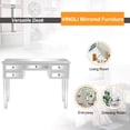 thumbnail image 5 of VINGLI Mirrored Vanity Desk with Drawers for Bedroom Silver Sofa Table Modern Console Table for Entryway/Foryer/Bedroom, Silver, 5 of 9