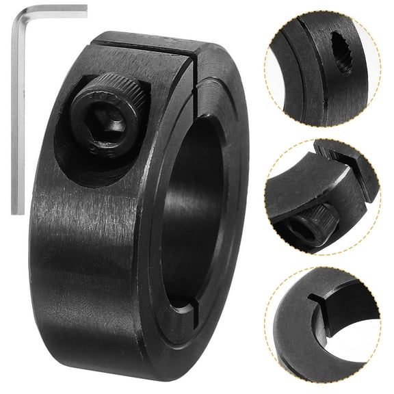 Raindrops Cylindrical Black Stainless Steel Office Chair Fixing Ring for Fix Sinking Office Chair Clamps 1Pcs