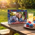 thumbnail image 5 of ZZkhGO Patriotic Wooden Photo Frame, Independence Day Star Flag Picture Frame for 4x6 Photos, Tabletop Wall-Mounted Decor, Rustic Wooden Frame with Easy-Open Back, 5 of 5