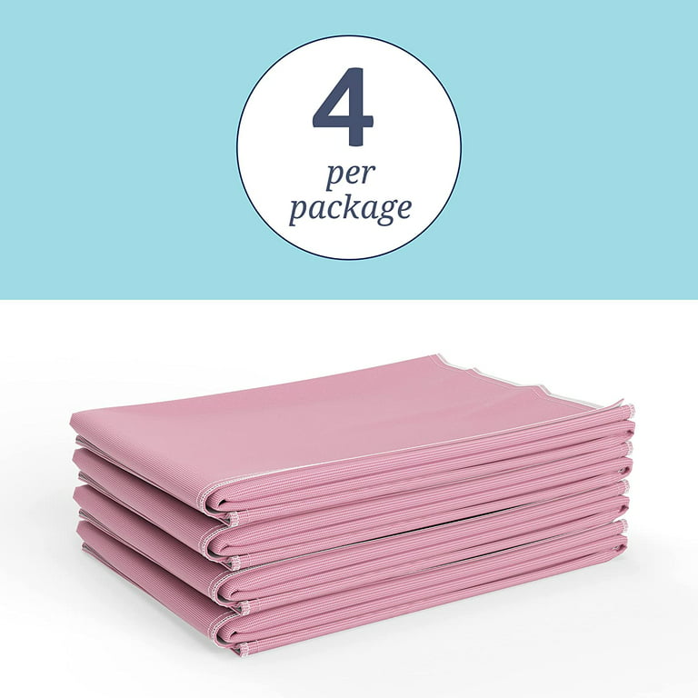 Medline Softnit 300 Reusable & Washable Underpads, 34 x36, Pink, 4 Count  