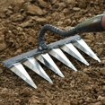 thumbnail image 3 of nipocaio Stubble Rake Metal Hand Rakes for Gardening, Weeding - Heavy Duty Metal Tined Rake, Stubble Cultivation, Weeding, Area Rake, Rock, Gravel, Cultivator Rake by Generic, 3 of 4