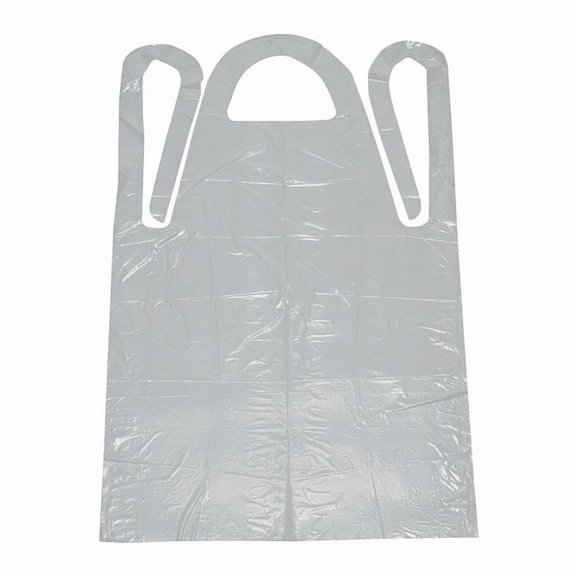 Condor Bib Apron,Uni,White,Polyethylene,PK100 5T315