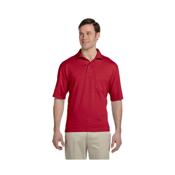 Jerzees Men's Five Point Left Chest Pocket Polo Shirt, Style 436MP