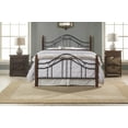 thumbnail image 2 of Hillsdale Furniture Madison Textured Black Metal King Bed with Cherry Wood Posts, 2 of 3