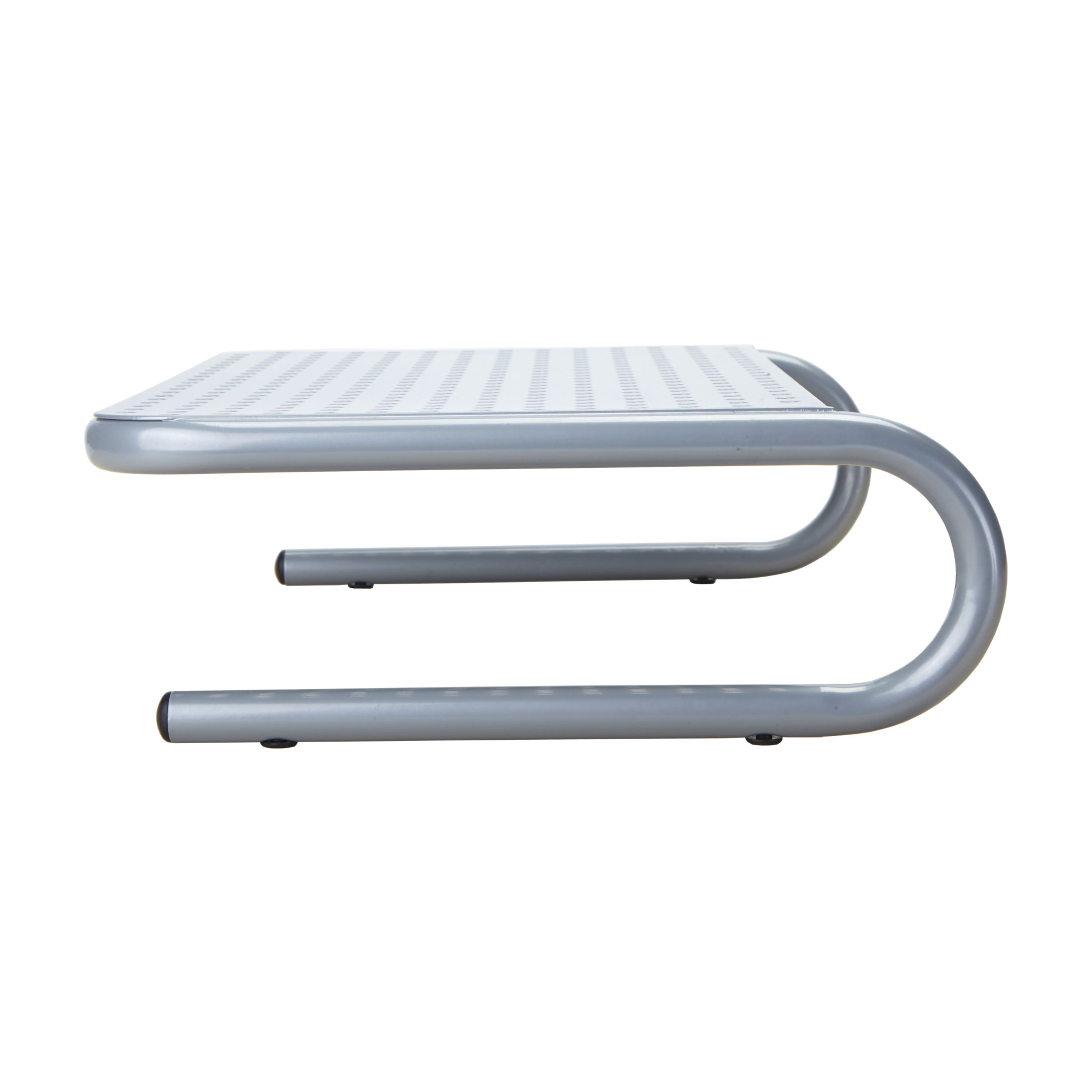 Mind Reader Vented 11 x 14.5 x 4.5 Metal Monitor Stand, Silver