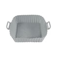 thumbnail image 1 of Silicone Air Fryer Basket Liners Set Of 3 Non-Stick Reusable Parchment Paper Replacement, 1 of 8