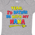 thumbnail image 4 of Inktastic Yeah I'd Rather Be with My Nana in Red Yellow and Blue Boys or Girls Baby Bodysuit, 4 of 5