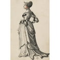 thumbnail image 2 of Carl Von Aegeri 17x24 Gold Ornate Framed and Double Matted Museum Art Print Titled - Standing Lady in Profile (1530), 2 of 4