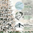 thumbnail image 4 of 5ft PE/PVC Mixed Flocking Automatic white Christmas Tree - Easy Setup Foldable Holiday Decor, 4 of 7