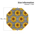 thumbnail image 2 of Yiaed Sunflowers Print Leather Coasters for Drinks - Cup Coasters Coffee Table Kitchen Table Bar, Home & Office Gifts Handmade Drink Coasters-Octagon, 2 of 6