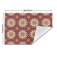 thumbnail image 3 of LNWH Arabesque Flower Mandala Pattern Placemats, 4 PCS Heat Resistant Washable PVC Table Mats, 18"x12", 3 of 6