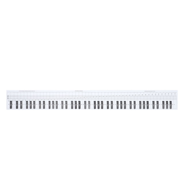 1pc portátil 88 teclado piano teclado dedos práctica de práctica de la tabla de comparación (blanco)