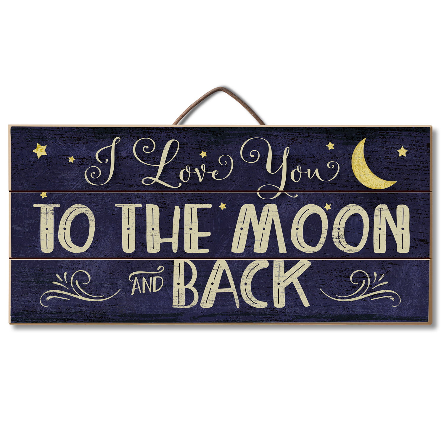 I Love You to the moon and back Decorative tile plaque sign saying quote 
