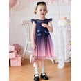 thumbnail image 2 of Oudiya Toddler Girls Tutu Dress Summer Contrast Mesh Party Dresses Cute Princess Tulle Sundress with Belt 2-8Y, 2 of 6