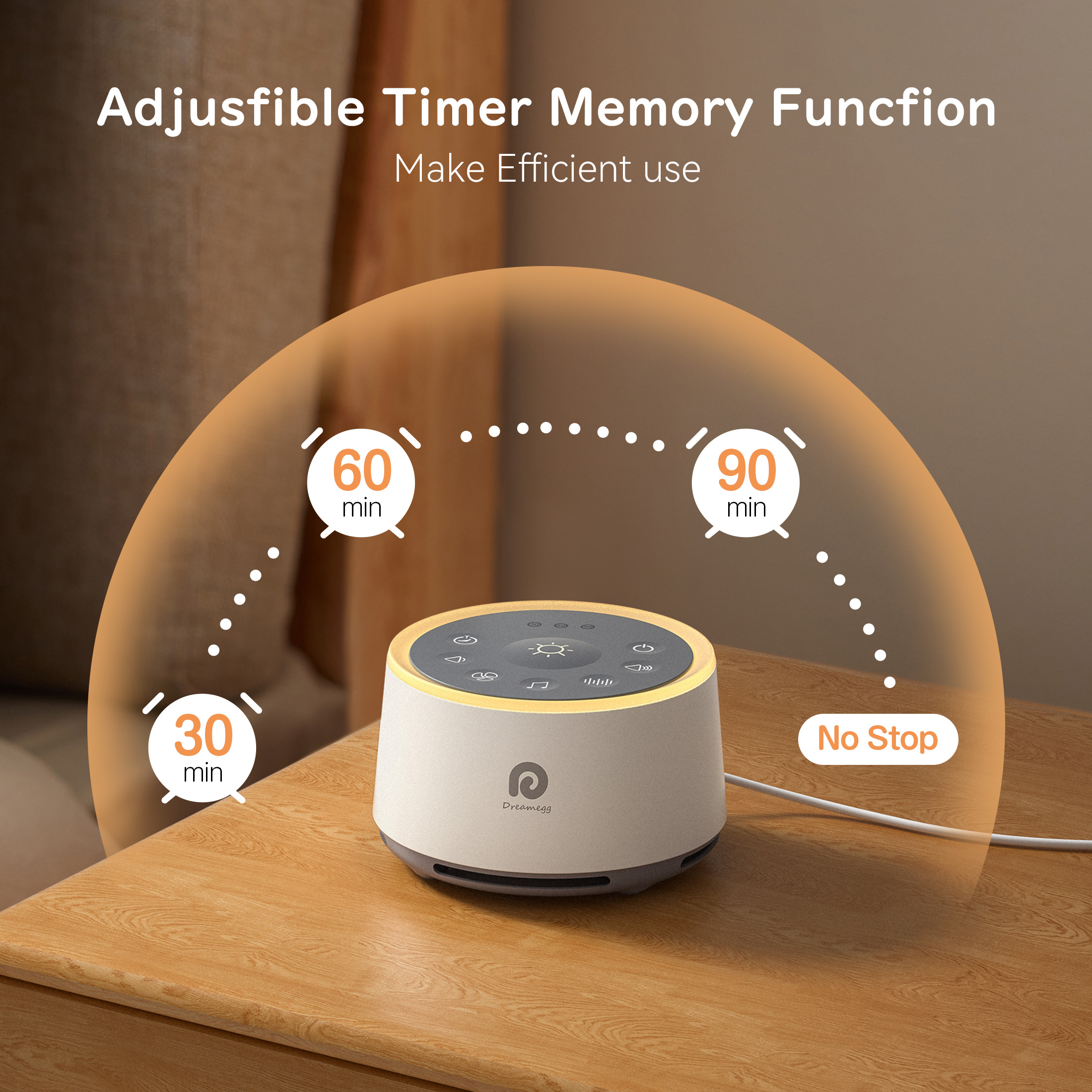 Dreamegg White Noise Sound Machine for Baby Sleep photo 6