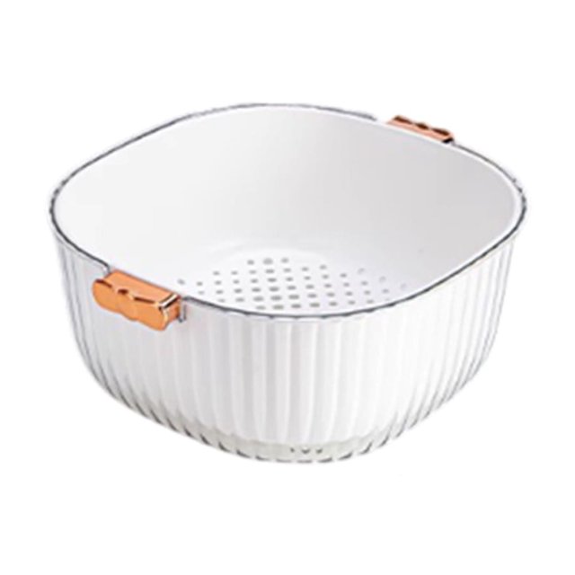 Cesta organizadora de cocina, escurridor de plástico apto para alimentos, ahorra espacio, contenedor para verduras, utensilios, resistente, fácil de limpiar, multiusos.