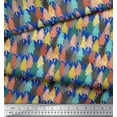 thumbnail image 2 of Soimoi Blue Cotton Voile Fabric Cedar Tree Print Fabric by the Yard 42 Inch Wide, 2 of 3
