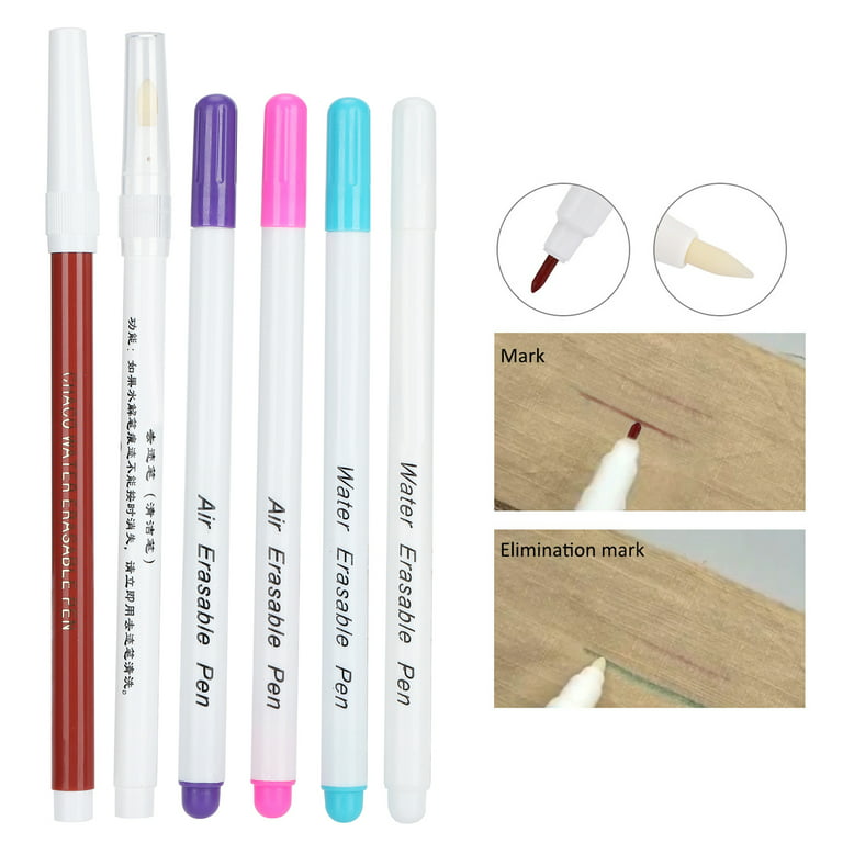 Sewing Pen Water Erasable Pen Water Erasable Marker Fabric Pens 6pcs Water  Soluble Sewing Pen 5 Color Fabric Markers DIY Drawing Lines Patterns For