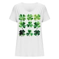 thumbnail image 4 of lcziwo St Patricks Day Sweatshirt for Women 2025 Lucky Shamrock Graphic Tee Tops Casual U Neck Short Sleeve Irish Shirts Summer Vacation Outfits White S Lightning Prime Today, 4 of 5