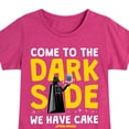 thumbnail image 3 of Star Wars - Come To The Dark Side - Toddler And Youth Girls Fitted Short Sleeve Tee, 3 of 5