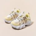 thumbnail image 2 of LTTVQM Toddler Sneakers for Girls Boys Orthopedic Chunky Lace-Up Rotary Buckle Anti-Slip Trainers with Arch Support Fashion Outdoor Athletic Sports Walking Shoes Yellow 1 Big Kids, 2 of 5
