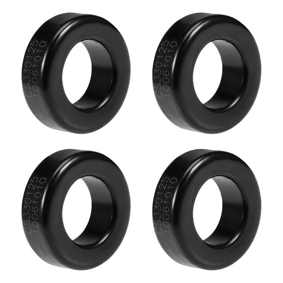 2Pcs 19.3 x 33.7 x 11.3mm Ferrite Ring Iron Powder Toroid Cores Black Gray