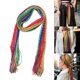 thumbnail image 2 of Stylish Striped Neck Scarf For Women and Teens Fringed Neckwear for Various Occasion and Outfit Everyday Wear Accessory color, 2 of 4