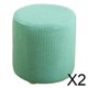 thumbnail image 1 of 2xFunda Elástica Protectora Para Muebles Otomanos, Funda Redonda Para Sofá, Funda Para Sofá Para El Hogar, Color Verde Claro, 1 of 8