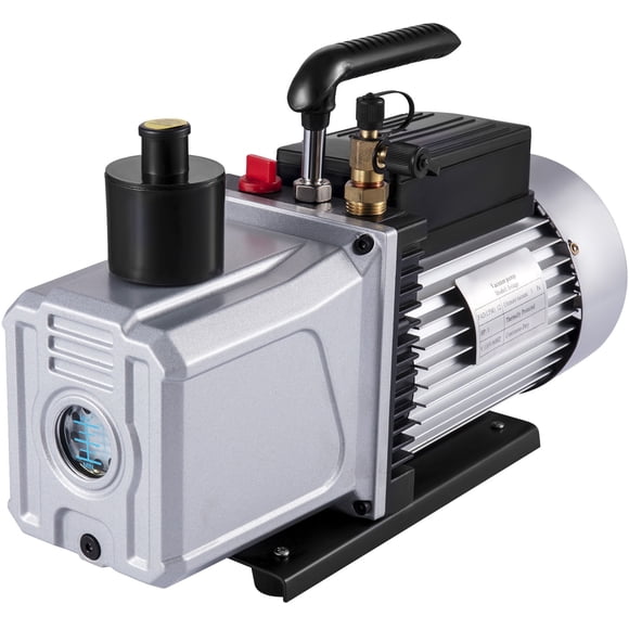 KFFKFF Vacuum Pump 12CFM 1 HP Single Stage Air Conditioning Vacuum Pump 110V 5PA Ultimate Vacuum Refrigerant HVAC Air Tool Rotary Vane Vacuum Pump, 1-Stage, 12CFM