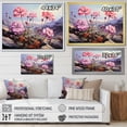 thumbnail image 4 of Designart "Blossoming Mountain Geraniums" Geraniums Floater Framed Wall Art Prints, 4 of 5