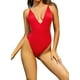thumbnail image 1 of Mujeres Tanga Bañador Trajes de la Alta Corte una Pieza Brasileño Bikini Traje de Baño Roja - D XL Roja - D XL Xishao ropa, 1 of 2