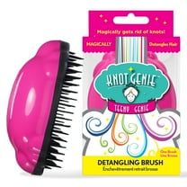 Knot Genie Teeny Detangling Hair Brush for Kids (Fairy Pink) | Perfect Detangling Brush for Curly Hair, Gently Separate Tangles, Leaves Hair Smooth and Shiny | The Pain-Free Knot Detangler