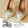 thumbnail image 4 of Uxcell 4 piezas de cordones de strass de 47" de longitud, cordones de cristal brillantes para pantalones deportivos, pantalones cortos y zapatillas, gris transparente, 4 of 6