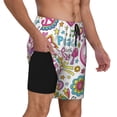 thumbnail image 6 of Rocae Peace Love and Dove Flower Power for Men's Swim Trunks Quick Dry With Two Side Pockets and One Lined Patch PocketSmall, 6 of 9