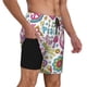 thumbnail image 2 of Fotbe Peace Love and Dove Flower Power Traje de Baño para Hombre – Shorts de Natación de Secado Rápido con Forro y Bolsillos-X-Large, 2 of 6