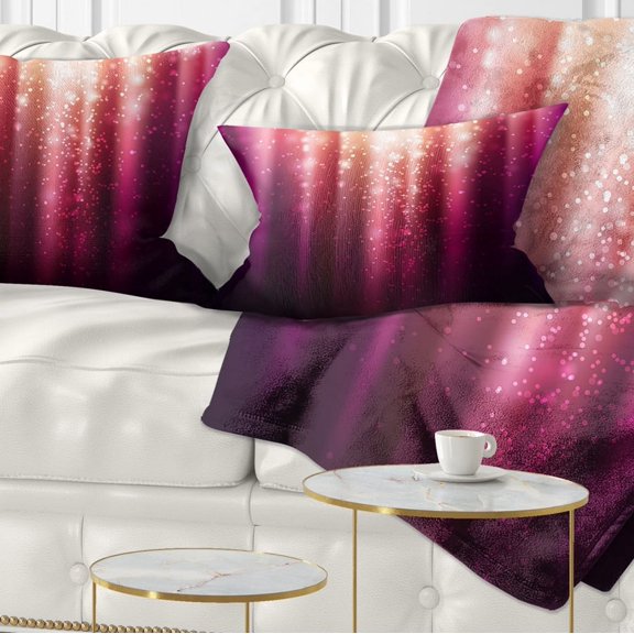 Designart Purple with Magic Light - Abstract Throw Pillow - 12x20