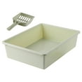 thumbnail image 1 of Bandeja de arena para gatos, cajas de arena para gatos de perfil bajo para gatos de interior, arena para gatos para hámsteres, gatitos de animales , VERDE, 1 of 8