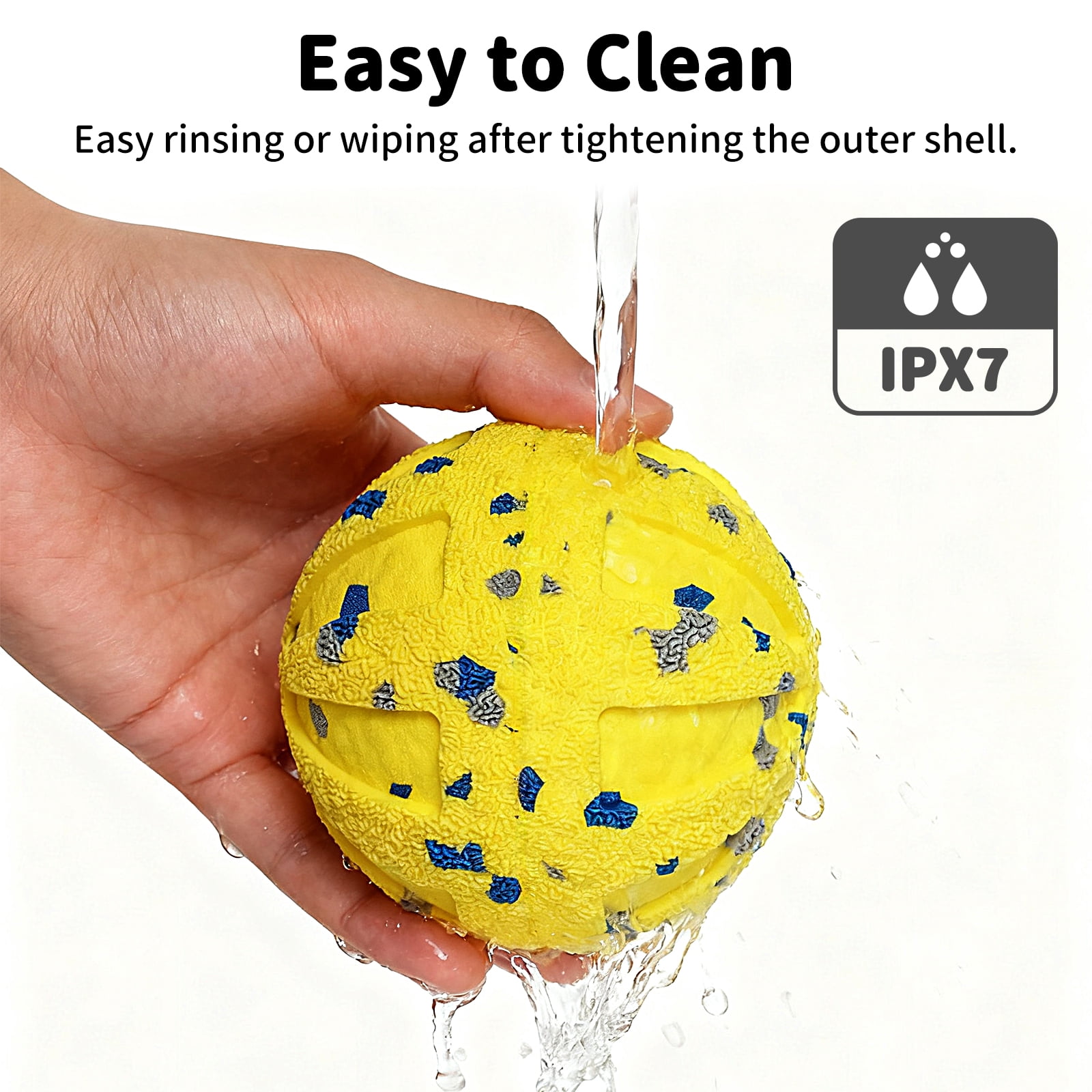 JoyBruko Interactive Dog Toys Ball, Moving Dog Toys to Keep Them Busy, Automatic Self Rolling & Bouncing, Soft E-TPU Material IPX7 Waterproof, Enrichment for Small Medium Large Breeds, Yellow