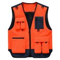 thumbnail image 2 of BRGZLK Men's Tank Top Zipper Open Four Seasons Outdoor Vest Multi Pocket Shoulder V-Neck Photography Work Clothes Top V-Neck, 2 of 5