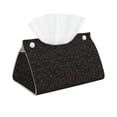 thumbnail image 2 of Lsque Doodle Dinosaur Printed Long Tissue Box Cover Holder, Facial Paper Organizer Dispenser,Triangle with Bottom Belt, PVC Leather Decorative Organizer, 2 of 9