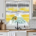 thumbnail image 2 of Modern Style Swag Valances for Windows 2 Pack Gradient Color Abstract Artistic Cloud Casual Swag Kitchen Curtains 45 Inches Long Rod Pocket Short Window Treatment for Kitchen Bathroom 36"x45", 2 of 9